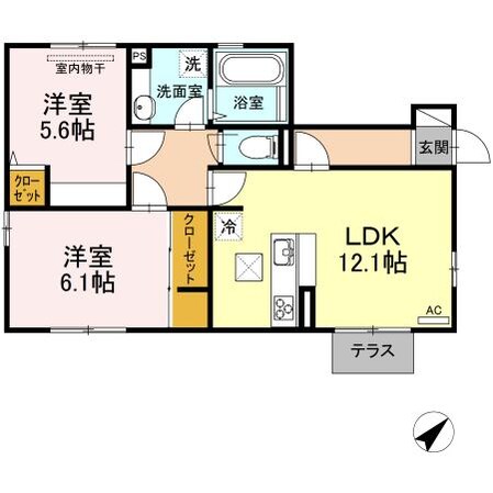 ルークス瀬戸　Ｃ棟の物件間取画像